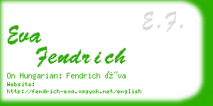 eva fendrich business card